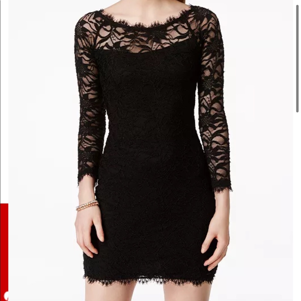 Black Lace Bodycon Dress
